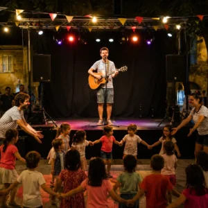 Actuación infantil en escenario
